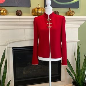 St. John Collection Red Jacket Size 4